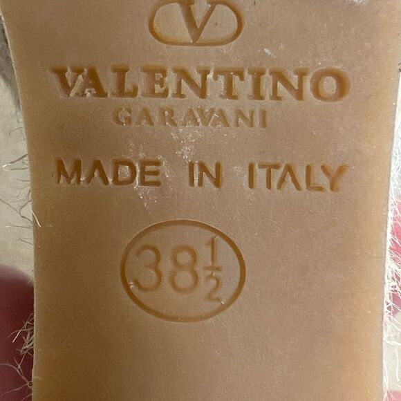 VALENTINO Mena Patent Leather Bow Accents Espadrilles in nude and jute 38.5/8 - Picture 8 of 11